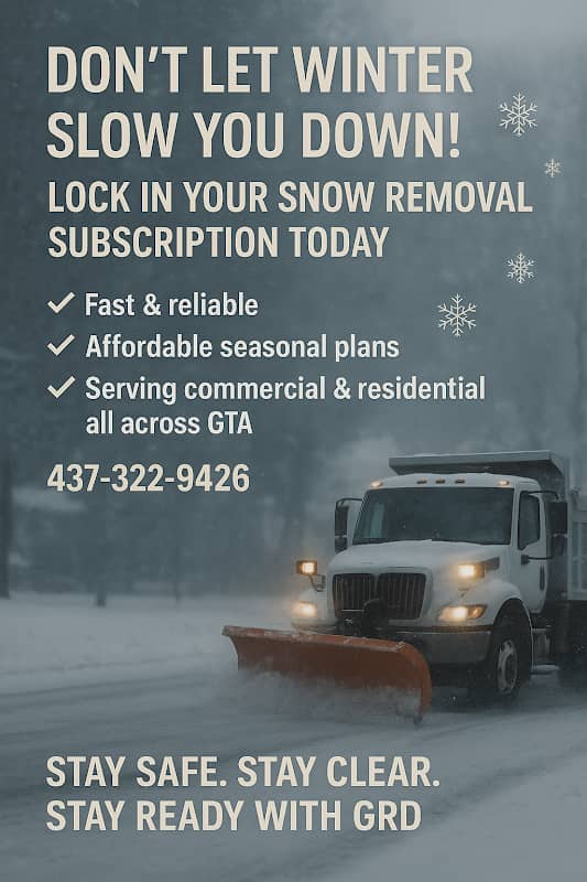 snow removal by GRD AllSeason Services in Brampton
