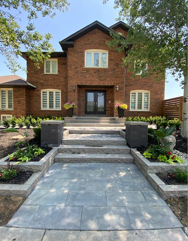 landscaping by Interlock Landscape Construction in Willowdale