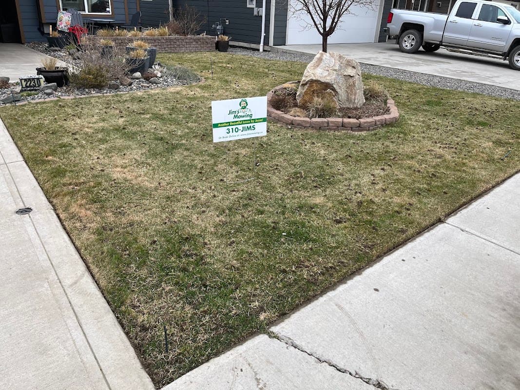 lawn care by Jim's Mowing Kamloops in Deep Cove