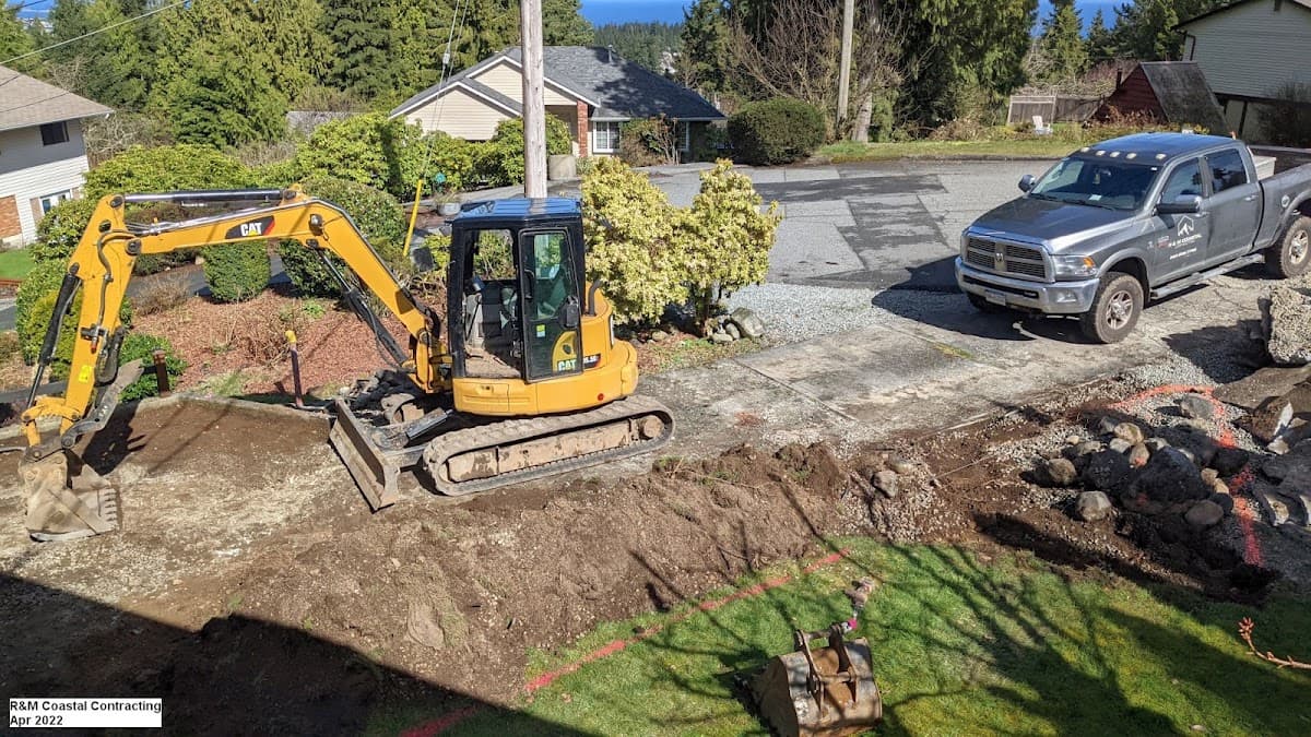 excavating & site prep by R & M Coastal Contracting in Point Grey