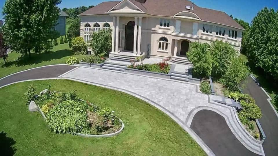 landscape design by Sun Interlocking in Brampton