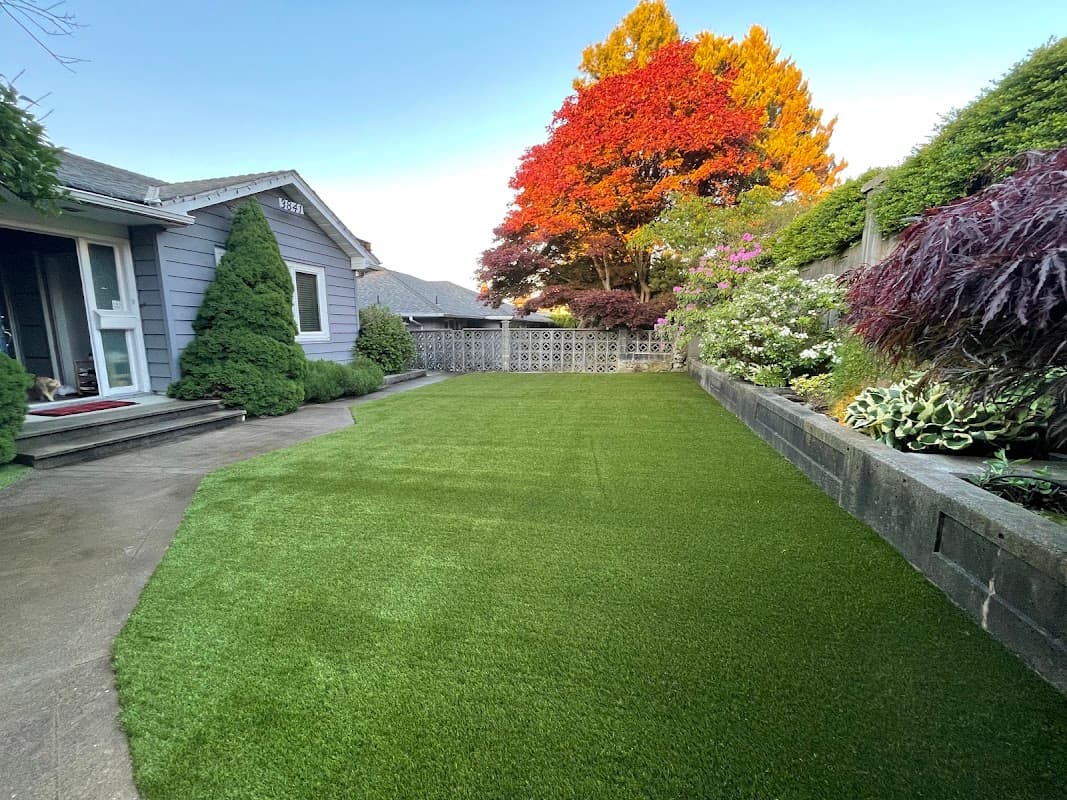 landscape design by True North Synthetic Grass in Port Coquitlam